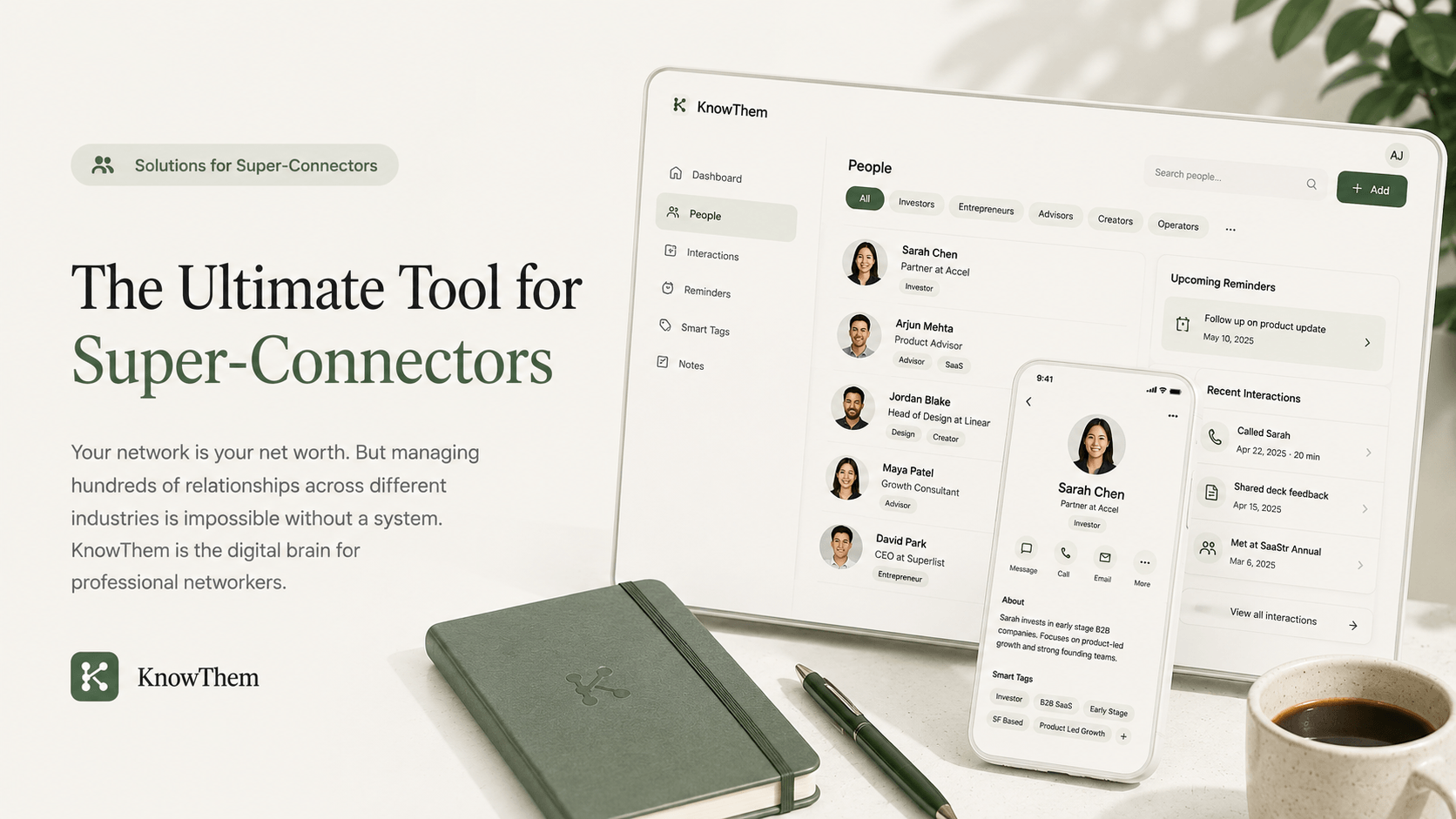 KnowThem relationship manager for super-connectors and professional networking