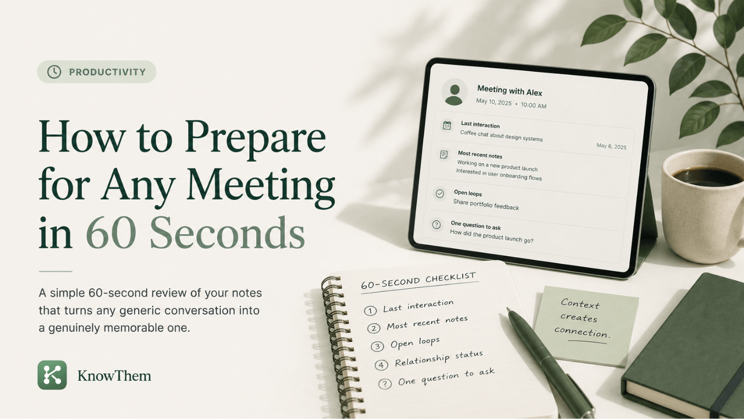 How to Prepare for Meetings Quickly Using Relationship Notes